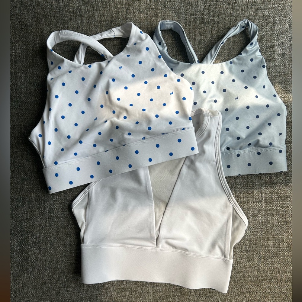 Fabletics Blue and White Sports Bras
